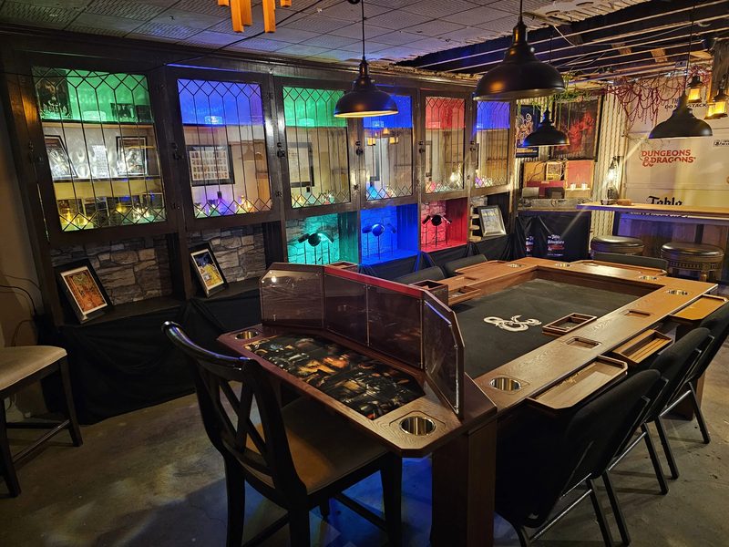 The Depths — D&D Table of Adventure & RGB stained glass cabinets